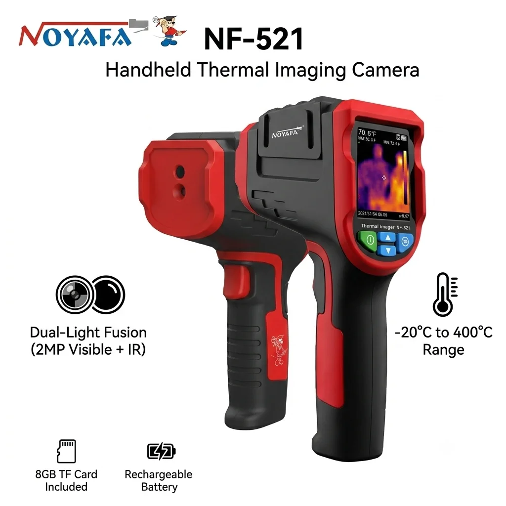 Nf 521 Thermal Imaging Camera - NOYAFA NF-521 กล้องถ่ายภาพความร้อนแบบมือถือ 2MP เลนส์คู่แสงที่มองเห็นได้ กล้องถ่ายภาพความร้อน
