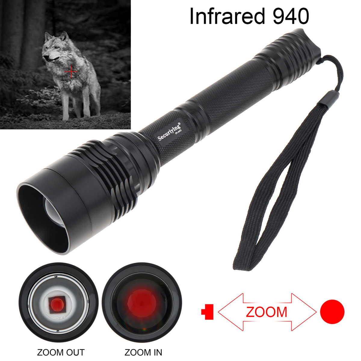 Hunting Thermal Imaging Scope - 10W IR 940nm T50 ไฟฉายอินฟราเรด C11