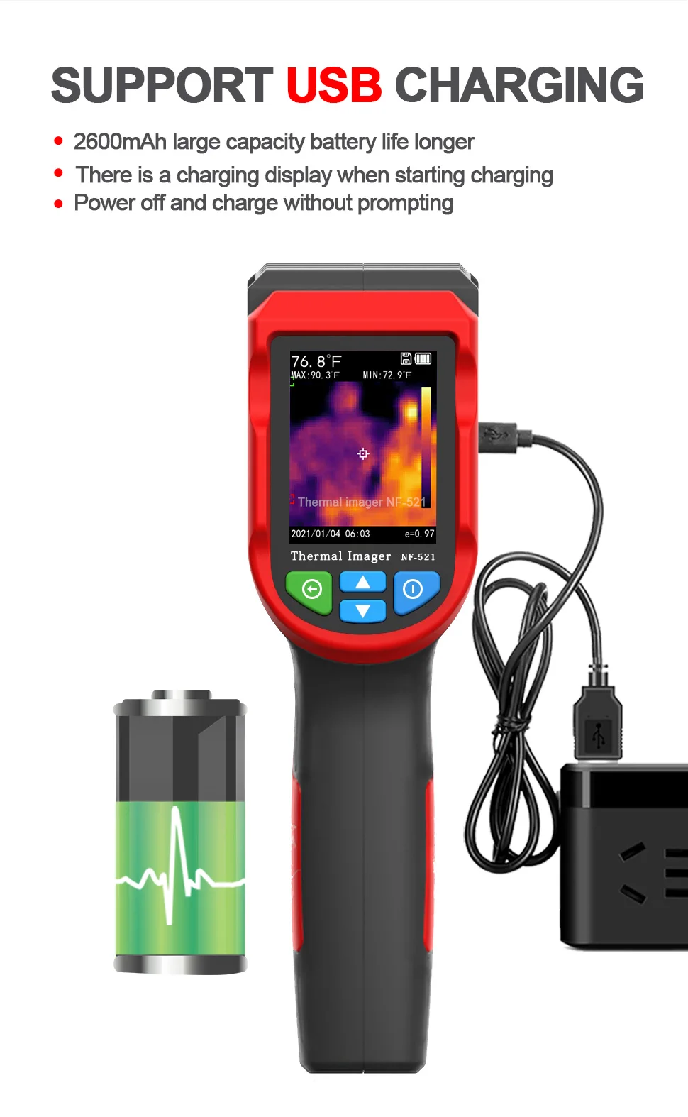 กล้องถ่ายภาพความร้อนอินฟราเรดอ - Nf 521 Thermal Imaging Camera บทวิจารณ์และราคา